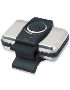Waffle maker certificazione A13, acciaio inox, termostato regolabile, luce indicazione