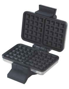 Waffle maker certificazione A13, acciaio inox, termostato regolabile, luce indicazione
