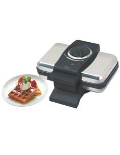 Waffle maker certificazione A13, acciaio inox, termostato regolabile, luce indicazione