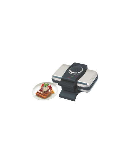 Waffle maker certificazione A13, acciaio inox, termostato regolabile, luce indicazione