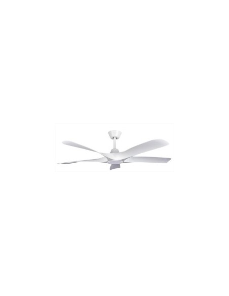 Ventilatore da soffitto, 5 pale bianche, diametro 142 cm, luce LED, con telecomando, timer, 72W