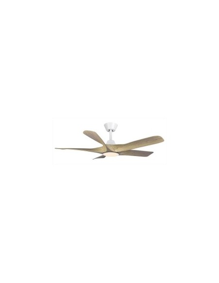 DCG ELTRONIC Ventilatore da soffitto, 5 pale legno, 72W, con lampada, timer, telecomando