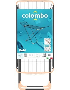 Stendibiancheria a cavalletto, 20 metri, fili in alluminio, struttura antiruggine, porta calze, Colombo BOLD