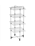 Stendibiancheria a torre, 4 piani, 40 metri, acciaio antiruggine, con ruote, 70x156x70 cm, Colombo ST194/4 Silver