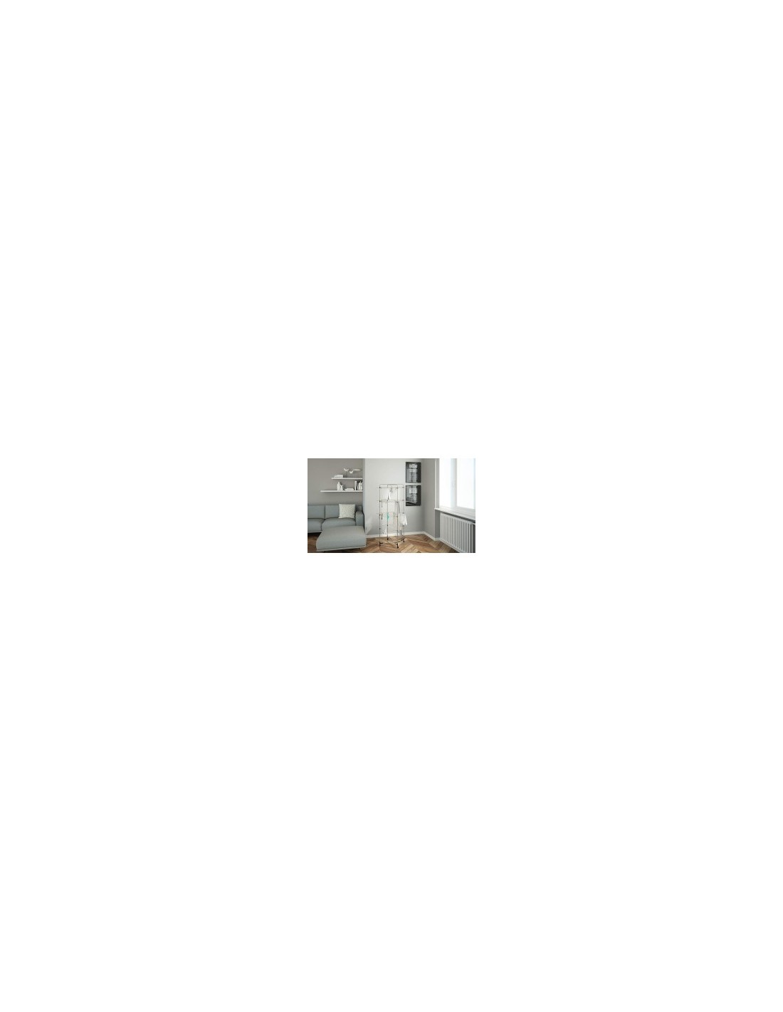 Stendibiancheria a torre, 4 piani, 40 metri, acciaio antiruggine, con ruote, 70x156x70 cm, Colombo ST194/4 Silver