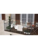 Stendibiancheria da balcone, 107x55x2,5 cm, acciaio e plastica, colore verde acqua