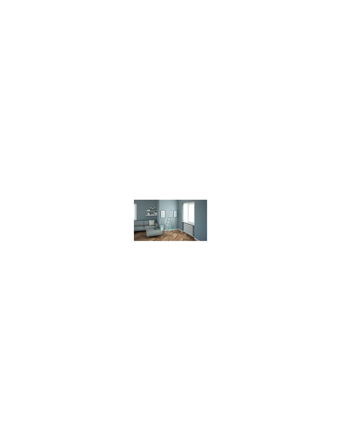 Scala alluminio, 7 gradini, portata 150 kg, maniglione, piattaforma ampia, 53x124x212 cm, Colombo S107A07W