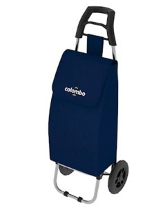 Colombo ROLLY carrello porta spesa, acciaio, blu, sacca impermeabile, 40 litri, 25 kg