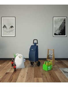 Colombo ROLLY carrello porta spesa, acciaio, blu, sacca impermeabile, 40 litri, 25 kg