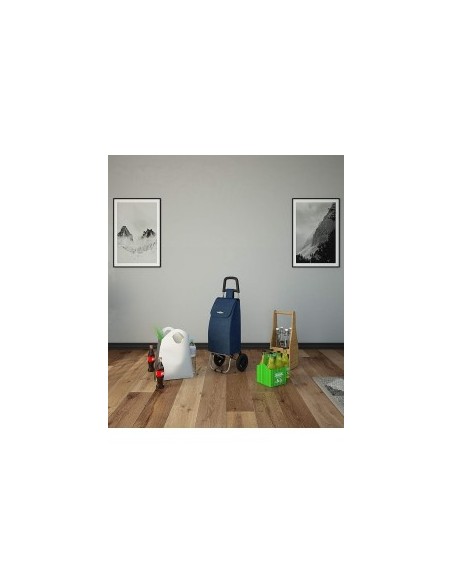 Colombo ROLLY carrello porta spesa, acciaio, blu, sacca impermeabile, 40 litri, 25 kg