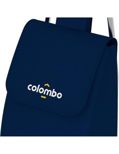 Colombo ROLLY carrello porta spesa, acciaio, blu, sacca impermeabile, 40 litri, 25 kg