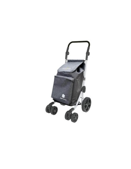 Carrello spesa TROLL, alluminio, borsa 60 litri, manubrio regolabile, sistema 6 ruote