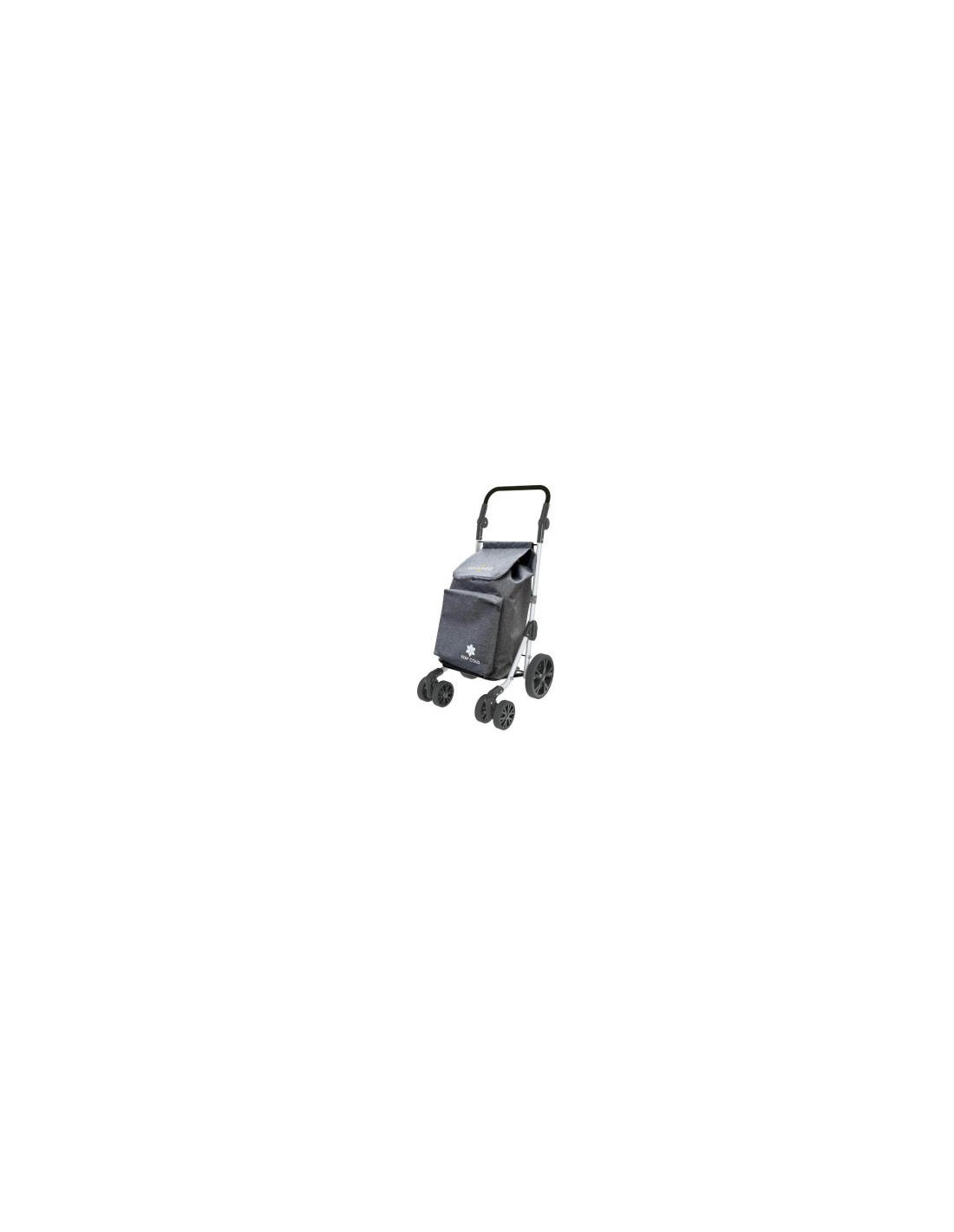 Carrello spesa TROLL, alluminio, borsa 60 litri, manubrio regolabile, sistema 6 ruote