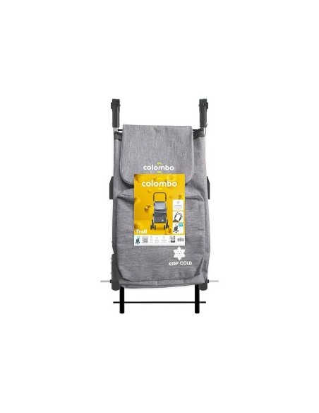Carrello spesa TROLL, alluminio, borsa 60 litri, manubrio regolabile, sistema 6 ruote