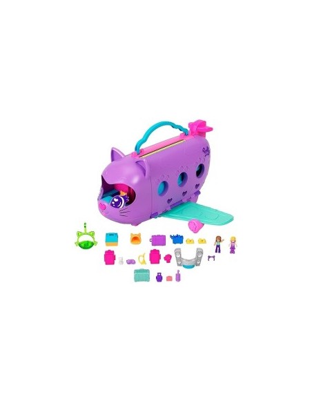 POLLY POCKET HWP19, AEREO GATTINO, GIOCATTOLO PORTATILE, SET MINI PLAYSET