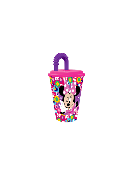 MINNIE BICCHIERE 430ML CON CANNUCCIA