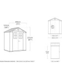 CASETTA DA GIARDINO DARWIN 6X4 EFFETTO LEGNO