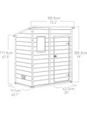 CASETTA DA GIARDINO MANOR PENT 6X4 BEIGE
