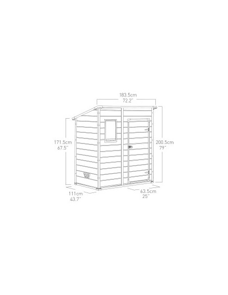 CASETTA DA GIARDINO MANOR PENT 6X4 BEIGE