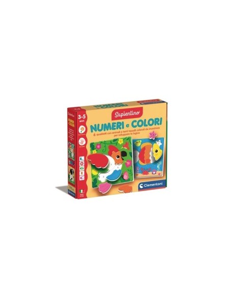 Clementoni Sapientino Logic Numeri e Colori – Gioco Educativo 3-5 Anni con Puzzle e Tessere