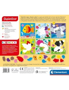 Clementoni Sapientino Logic Numeri e Colori – Gioco Educativo 3-5 Anni con Puzzle e Tessere