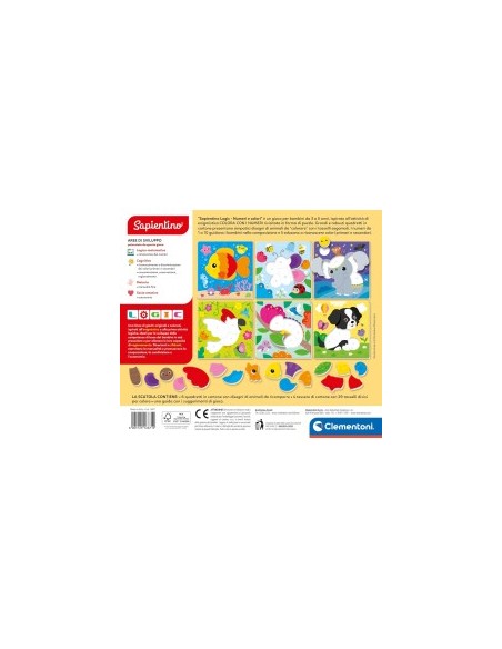 Clementoni Sapientino Logic Numeri e Colori – Gioco Educativo 3-5 Anni con Puzzle e Tessere
