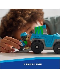 PAW Patrol Veicolo con Rex Personaggio Dinosauro in Plastica Riciclata