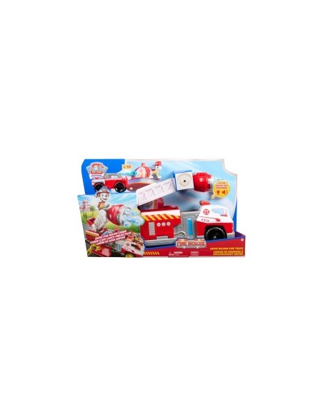 PAW Patrol Camion dei Pompieri Caricamento Rapido con Marshall, Suoni, Luci e Mini Veicolo