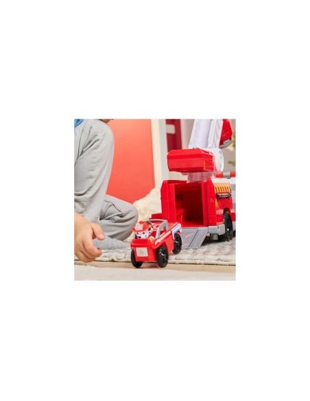 PAW Patrol Camion dei Pompieri Caricamento Rapido con Marshall, Suoni, Luci e Mini Veicolo