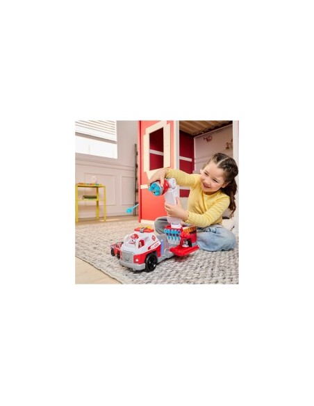 PAW Patrol Camion dei Pompieri Caricamento Rapido con Marshall, Suoni, Luci e Mini Veicolo