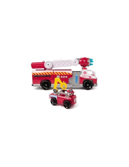PAW Patrol Camion dei Pompieri Caricamento Rapido con Marshall, Suoni, Luci e Mini Veicolo