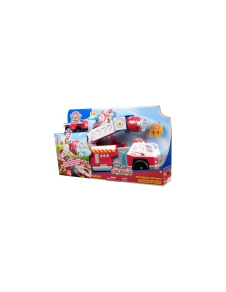 PAW Patrol Camion dei Pompieri Caricamento Rapido con Marshall, Suoni, Luci e Mini Veicolo