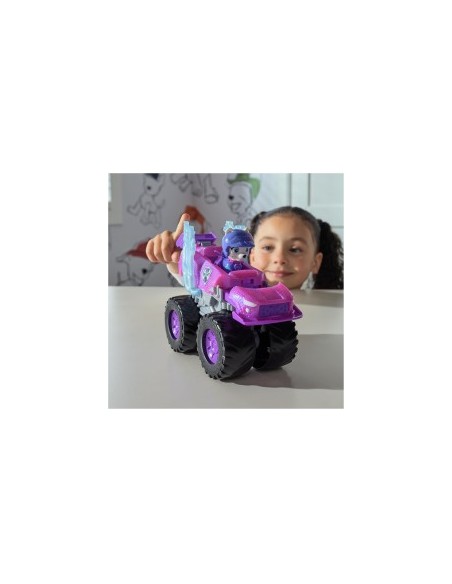PAW Patrol Rescue Wheels Monster Truck di Roxi con Ariete Trasformabile e Personaggio