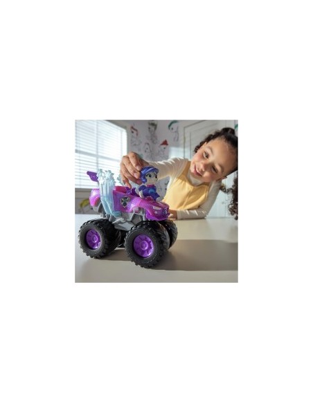 PAW Patrol Rescue Wheels Monster Truck di Roxi con Ariete Trasformabile e Personaggio