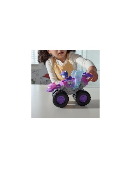 PAW Patrol Rescue Wheels Monster Truck di Roxi con Ariete Trasformabile e Personaggio