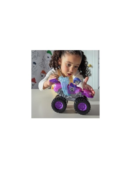 PAW Patrol Rescue Wheels Monster Truck di Roxi con Ariete Trasformabile e Personaggio