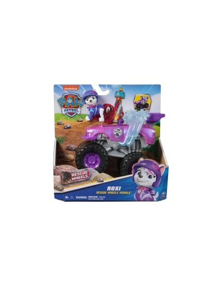 PAW Patrol Rescue Wheels Monster Truck di Roxi con Ariete Trasformabile e Personaggio