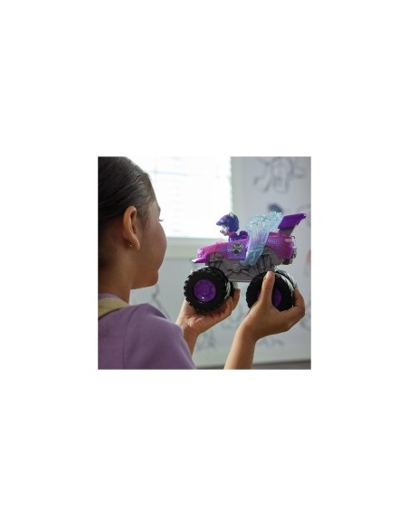 PAW Patrol Rescue Wheels Monster Truck di Roxi con Ariete Trasformabile e Personaggio