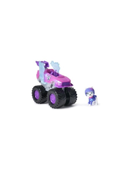PAW Patrol Rescue Wheels Monster Truck di Roxi con Ariete Trasformabile e Personaggio