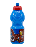 BORRACCIA IN PLASTICA SPORTIVA 400MLAVENGERS, SUPEREROI, CM. 18x6, 5 PER SCUOLA, BAMBINI