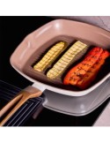 Grill Quadra 28x28 cm Tognana Sintonia in Alluminio Riciclato – Antiaderente PFAS Free, per Induzione