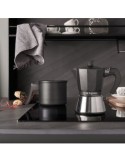 Caffettiera 3 Tazze Tognana Ultra Class Induction – Alluminio e Acciaio, Fondo Full Induction, Nero Soft Touch