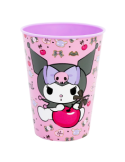 BICCHIERE 260ML IN PLASTICA ROSA RIUTILIZZABILE KUROMI