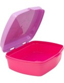 PORTAMERENDA IN PLASTICA ROSA KUROMI CONTENITORE PER ALIMENTI, PER BAMBINI