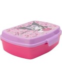 PORTAMERENDA IN PLASTICA ROSA KUROMI CONTENITORE PER ALIMENTI, PER BAMBINI