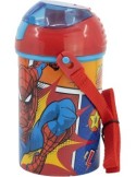 BORRACCIA POP-UP 450ML SPIDERMAN IN PP CON TRACOLLA, PER BAMBINI