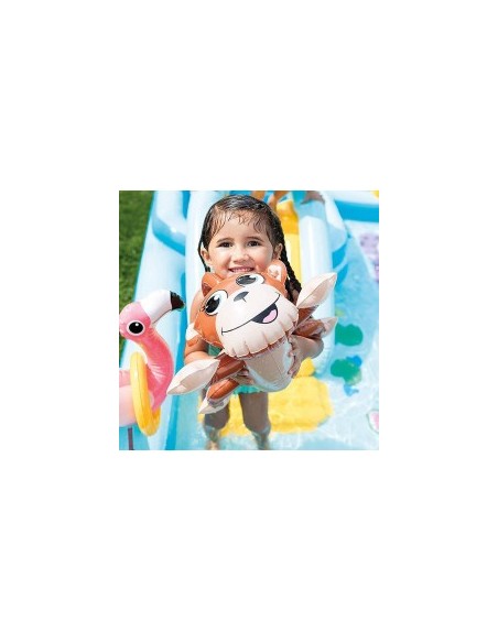 Playcenter Jungle Intex 244x198x71 cm  Piscina Gonfiabile con Scivolo e Giochi per Bambini