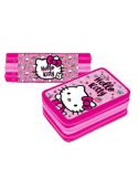 ASTUCCIO HELLO KITTY 3 ZIP PREMIUM COMPLETO CON PENNARELLI GIOTTO, PASTELLI NOREX, ACCESSORI SCUOLA