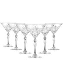 Set 6 Calici Martini RCR Melodia in Cristallo Luxion – 210 ml, Made in Italy