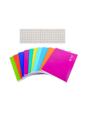 CONF 10 QUADERNI QUADRETTI 5MM ACTIVE COLORS, SCUOLA, RAGAZZI